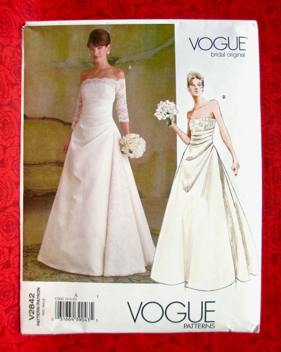 Vogue Vintage 1940s Reissue Couturier Wedding Gown Red Carpet Dress Pattern  1963 - Pioneer Recycling Services