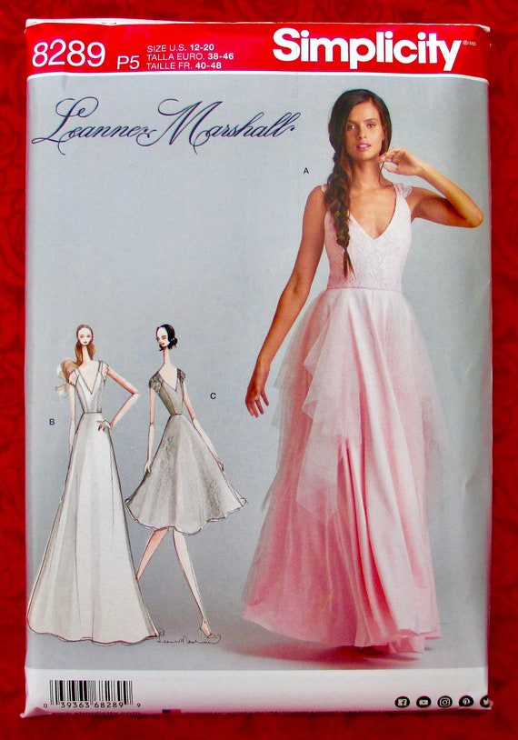 準正装ドレス2705 Simplicity Sewing Pattern 8289, Special Occasion Dress, Long