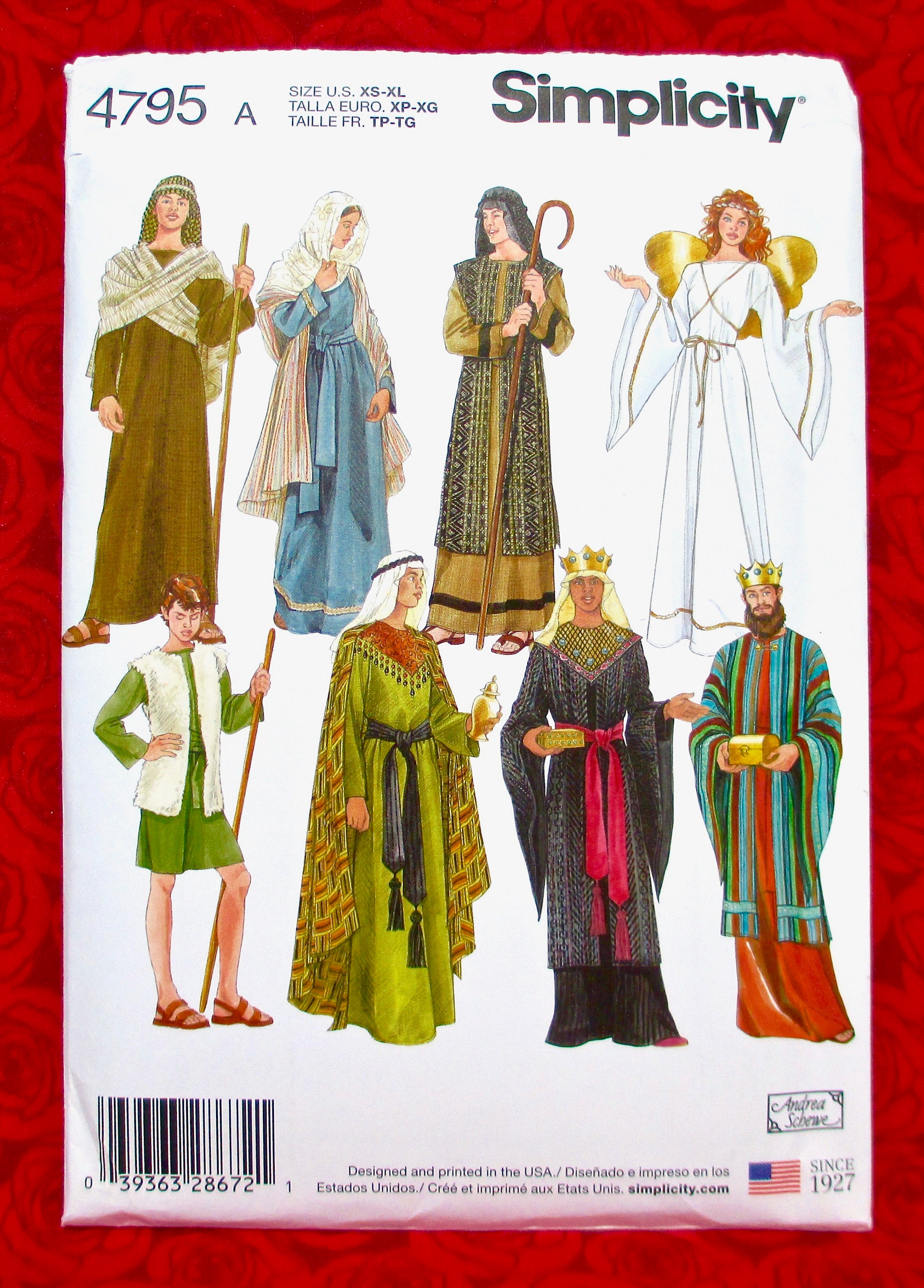 Simplicity Sewing Pattern 4795 Nativity Scene Costumes Angel Etsy UK
