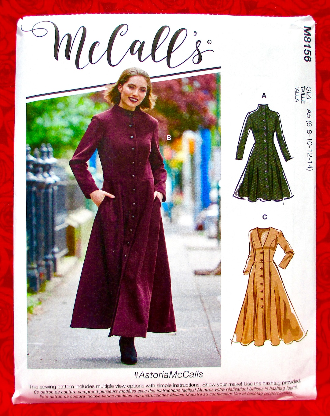 Mccall's Sewing Pattern M8156 Princess Coat Fit & Flare - Etsy