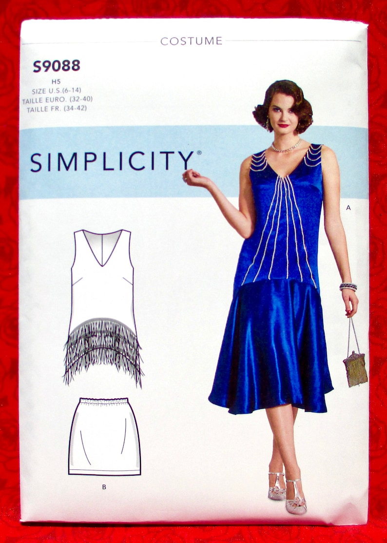 Simplicity Sewing Pattern S9088 1920's Flapper Dress - Etsy