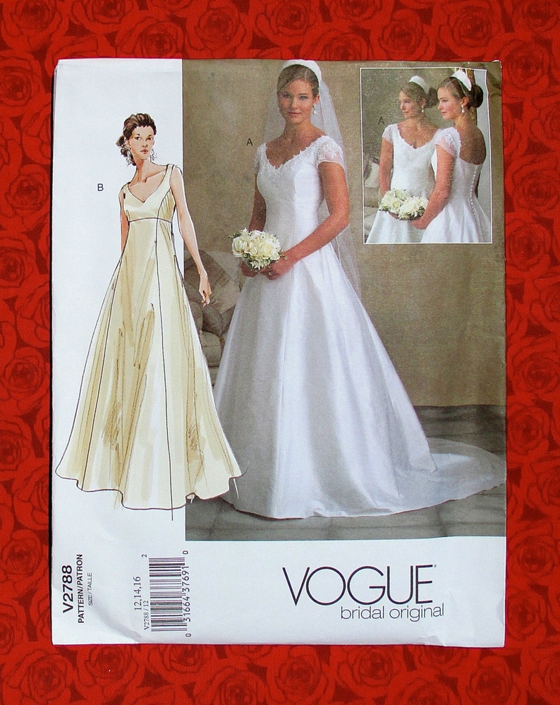 Vogue Couture Modèle V2788 Robe de mariée Robe de soirée Etsy