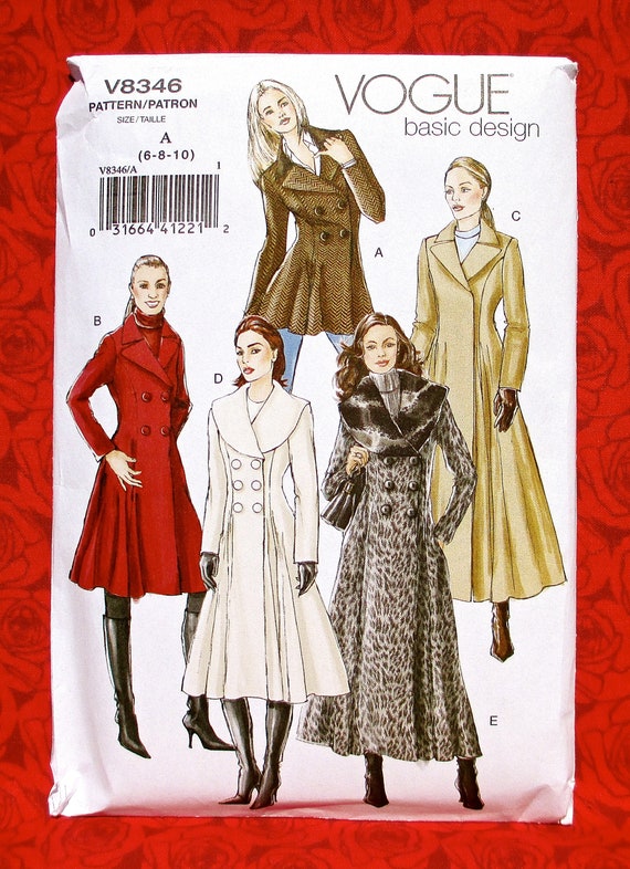 Vogue Sewing Pattern V8346 Women/'s Fitted Coat