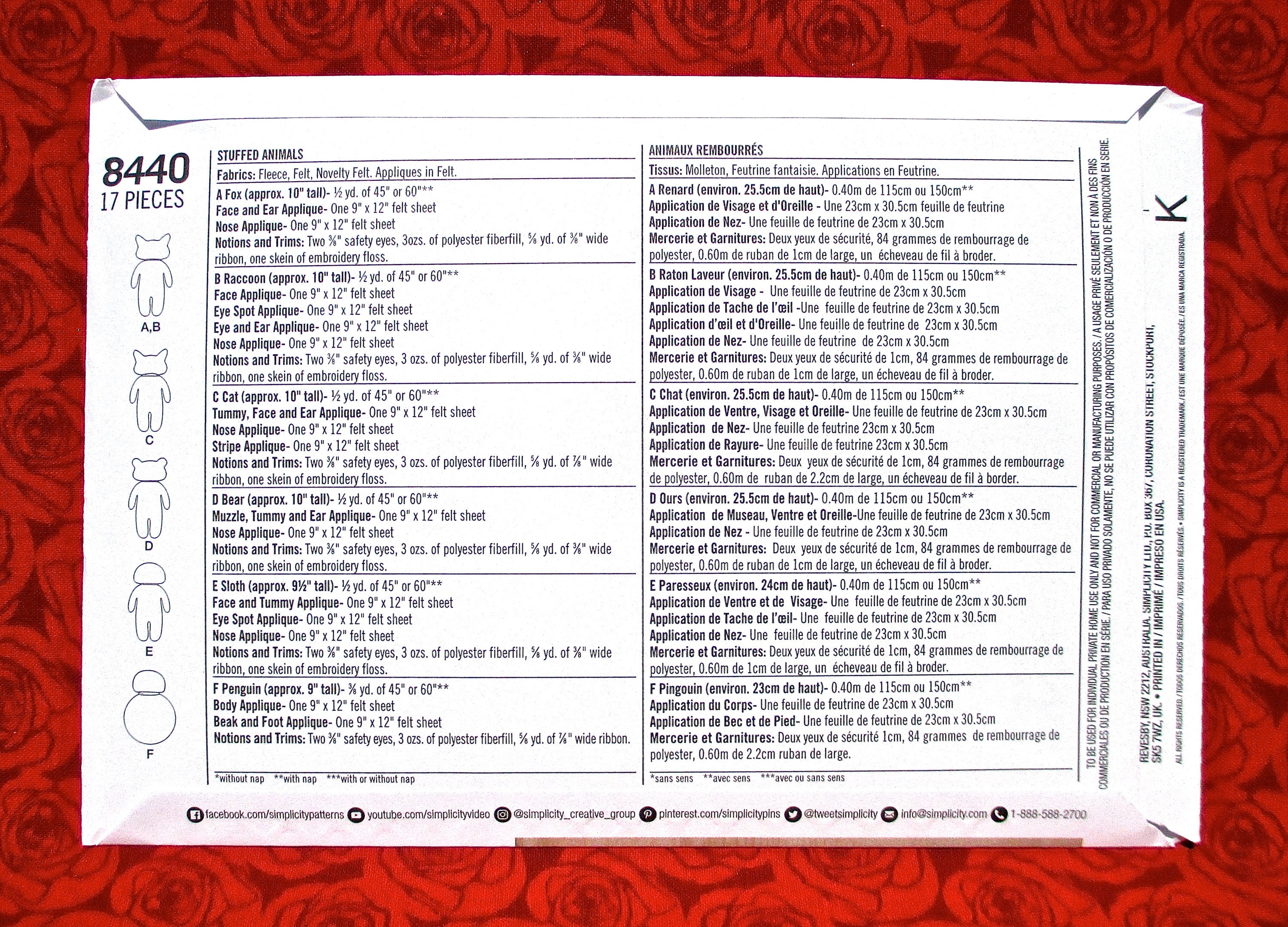 simplicity fox pattern