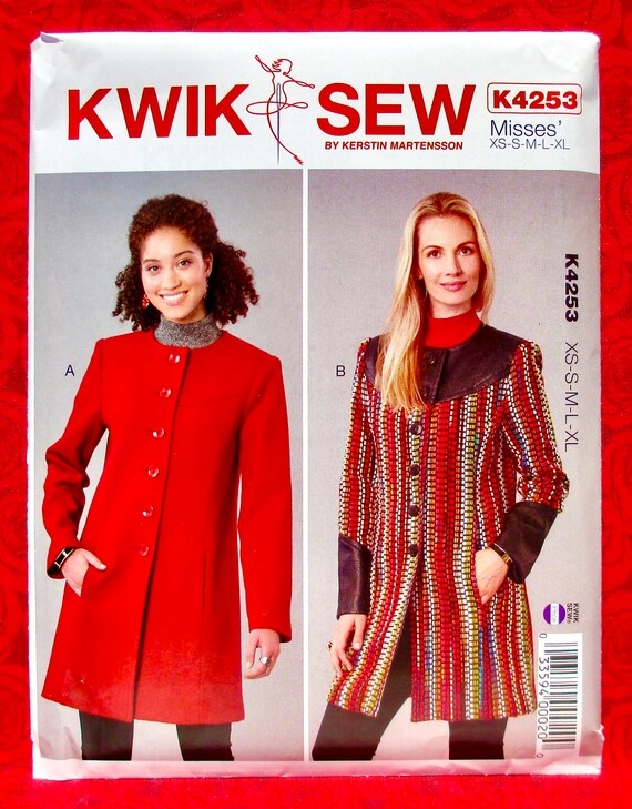 Kwik Sew Sewing Pattern K4253 Jacket Round Neckline Yoke | Etsy