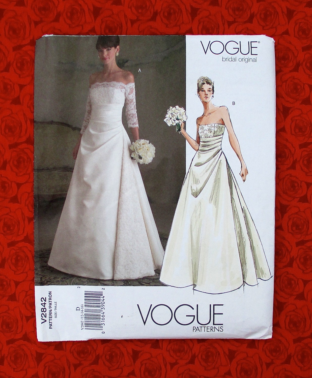Vogue Bridal Original Miss Wedding Gown Bridesmaid Dress Sew Pattern V2788  6-10 | eBay