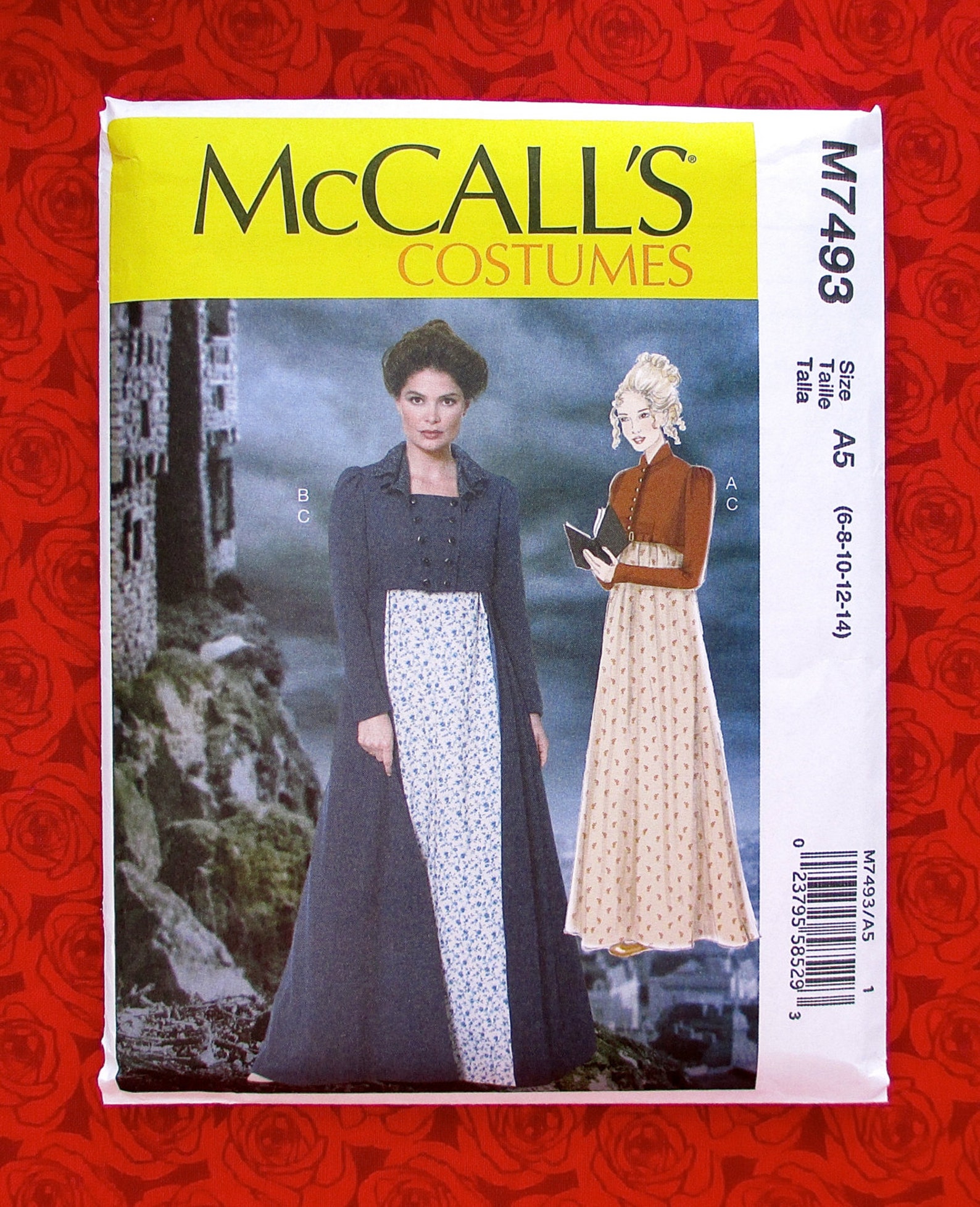 McCall's Sewing Pattern M7493 Regency Gown Coat Short Etsy