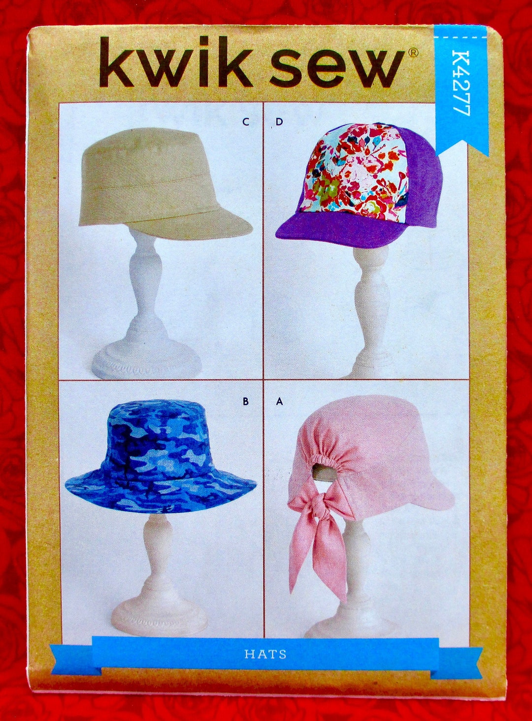 Kwik Sew Sewing Pattern K4277 Bucket Hat Cap Adult & Etsy
