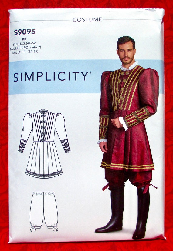 Simplicity Sewing Pattern S9095 Men's Renaissance Tudor | Etsy