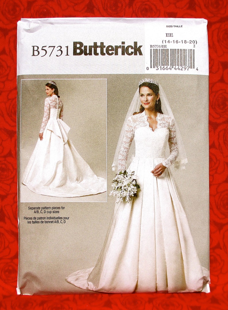Butterick Sewing Pattern B5731 Bridal Gown Royal Wedding - Etsy