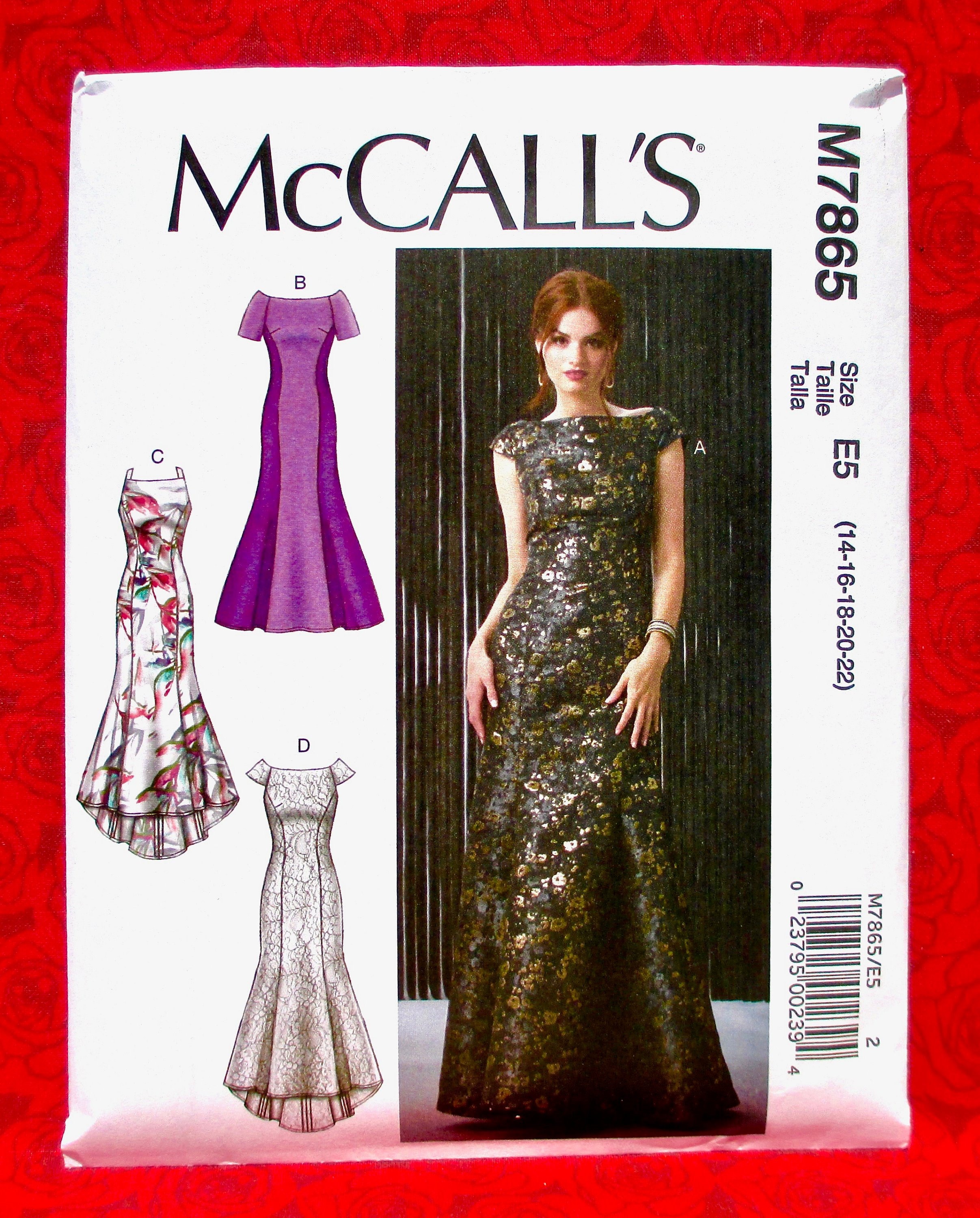 McCall's M5292 Dress Size: B 12-14-16-18 Used Sewing Pattern