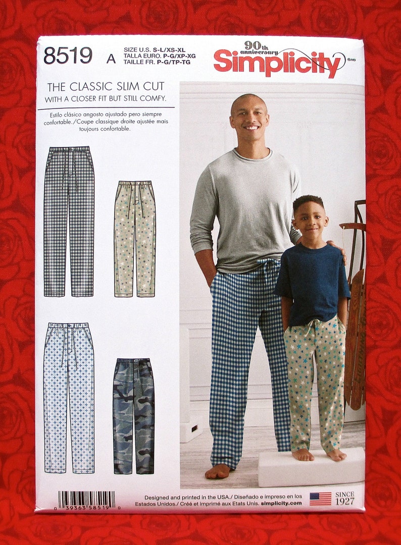 Simplicity Sewing Pattern S8519 Slim Fit Lounge Pants | Etsy