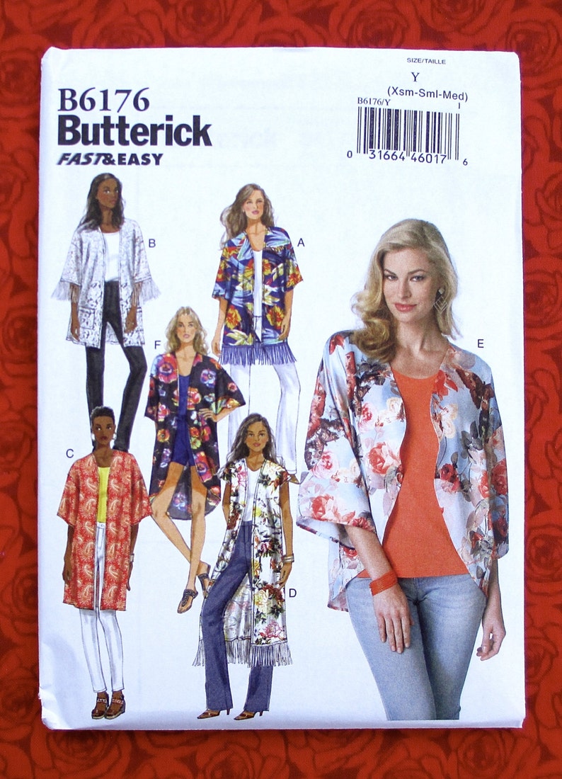 Butterick B6176 Easy Sewing Pattern Kimono Jacket Coat Hi Lo Etsy Circular knitting machinebrand new single jersey circular knitting machine