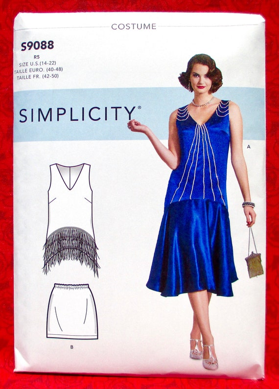 Early 1930s Dress With Long Flared Skirt Sewing Pattern Bust 34 B34  Pictorial Pattern Co Reproduction | 5608 | Past Patterns