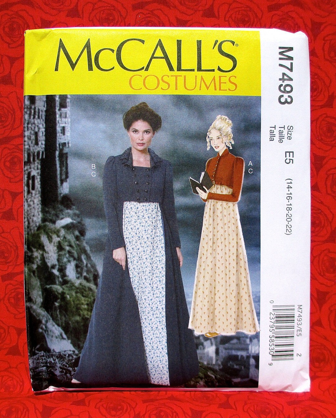 Mccall's Sewing Pattern M7493 Regency Gown Coat Short - Etsy