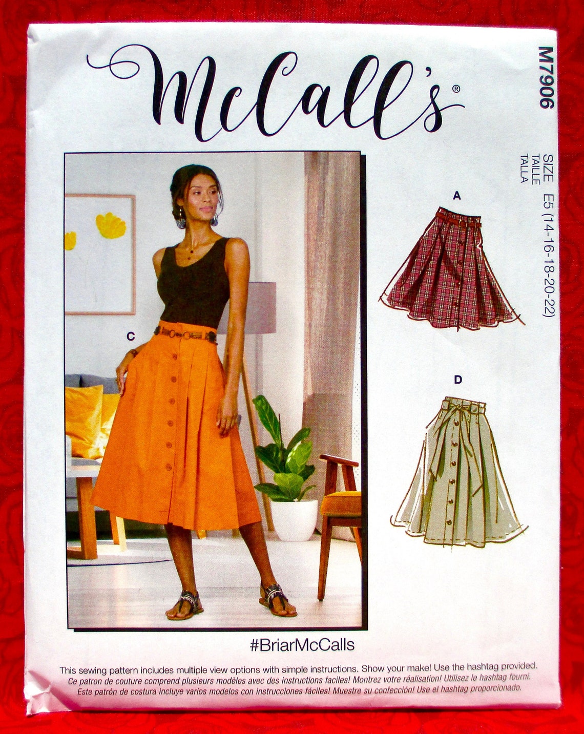 McCall's Easy Sewing Pattern M7906 Pleated Skirts Button | Etsy