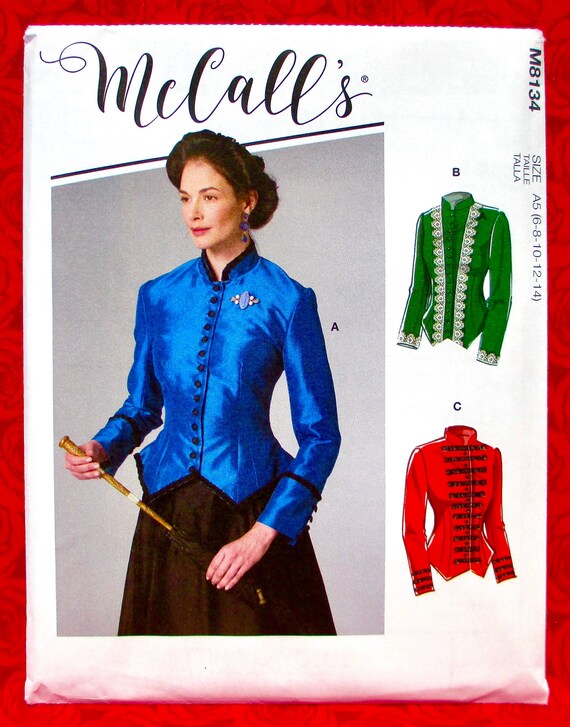 14-22 UNCUT NEW BUTTERICK SEW PATTERN B6400 MISSES VICTORIAN PERIOD JACKET Sz 14-22 UNCUT NEW BUTTERICK SEW PATTERN B6400 MISSES VICTORIAN PERIOD JACKET Sz