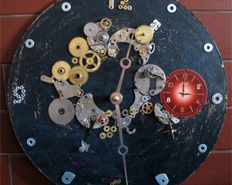 Wall Clock Steampunk, home decor, home and living, unique wall clocks, modern wall clocks, unusual wall clocks, cool wall clocks