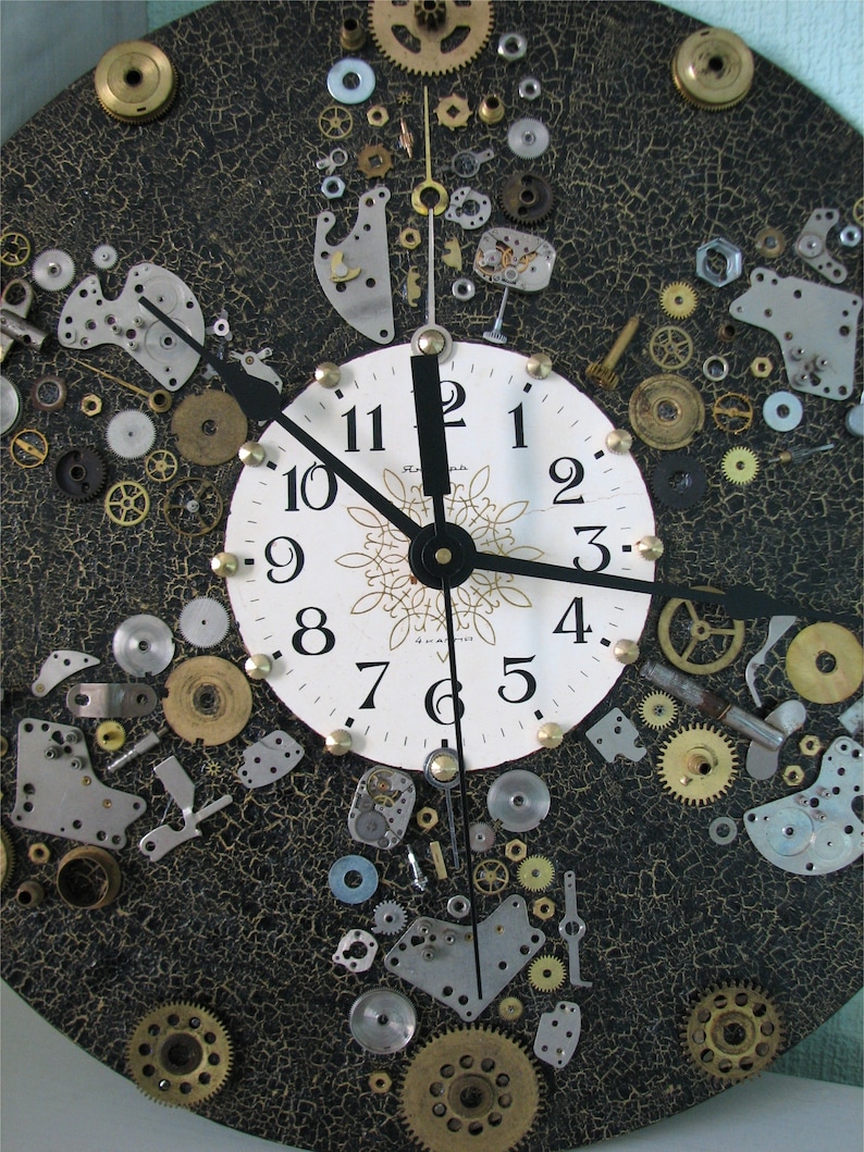 Steampunk Wall Clock Unique Wall Clock Gift for Men Modern Etsy