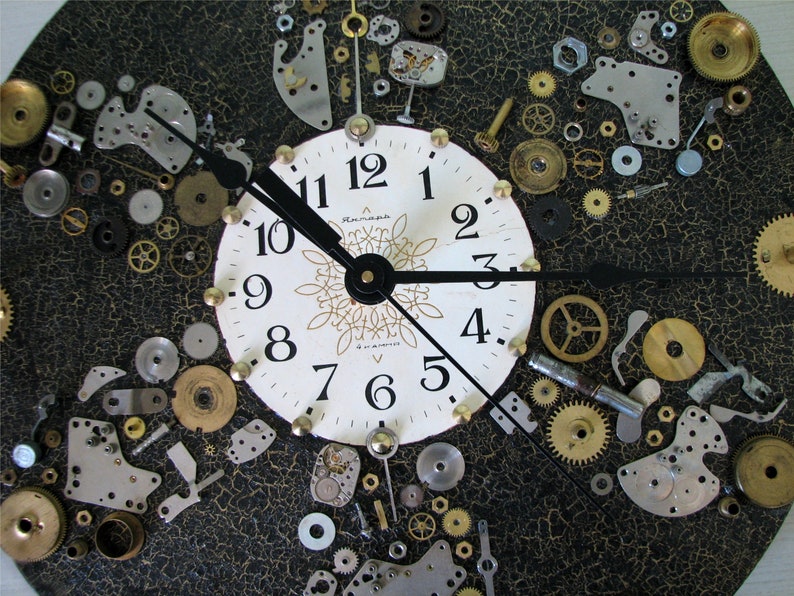 Steampunk Wall Clock Unique Wall Clock Gift for Men Modern Etsy