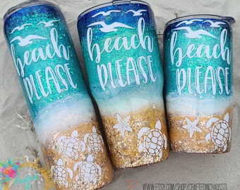 beach themed yeti cup