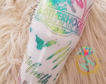 Motherhood Is A Walk In The Park / Jurassic Park Tumbler Ozark/RTIC/Yeti - Dinosaur Tumbler - Mom Life - Mother's Day Gift - Motherhood cup