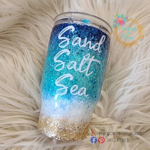 Beach Tumbler Sand Salt Sea Glitter Stainless Steel Ozark/rtic