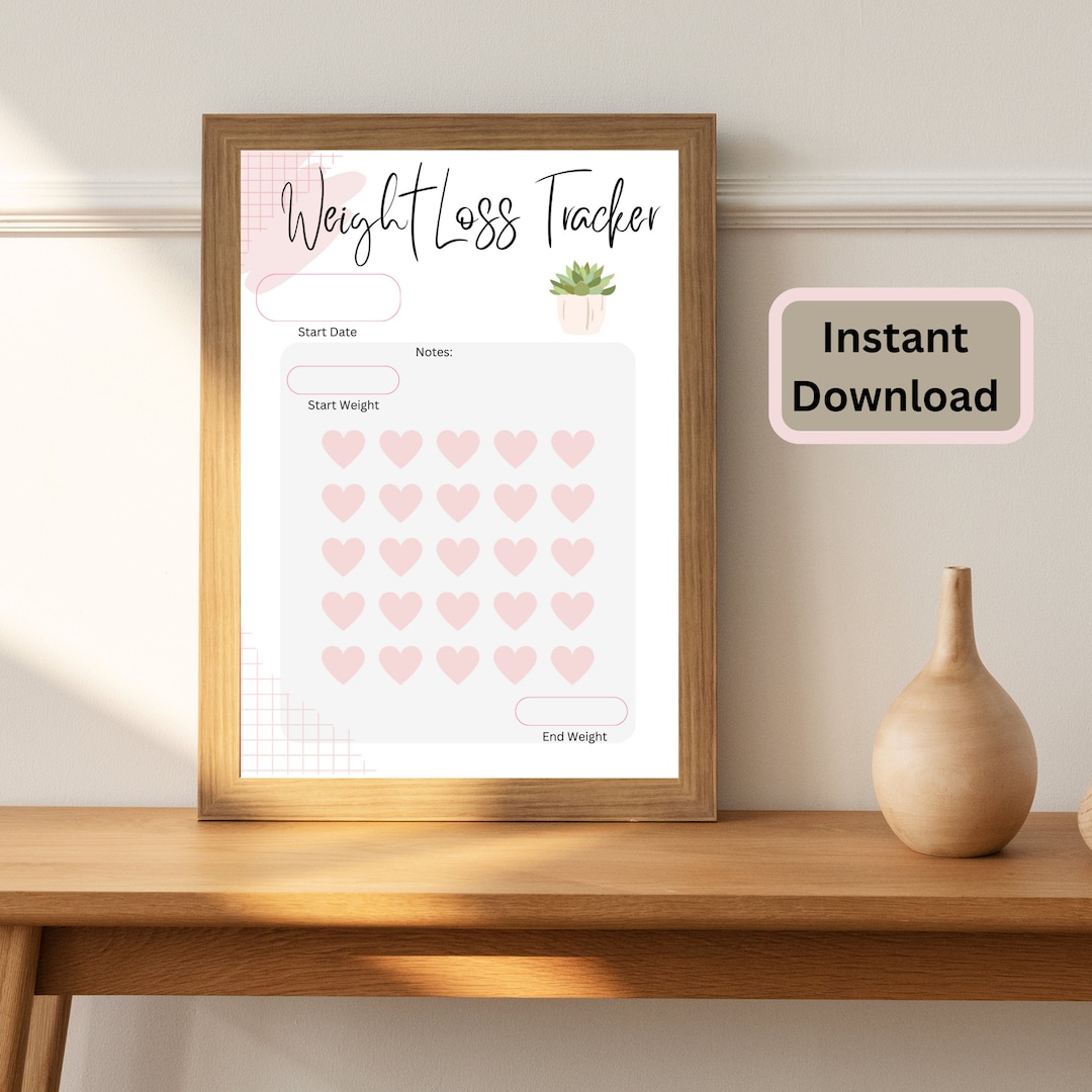 Weight Loss Tracker / Journal / Printable / Journey / Weightloss ...