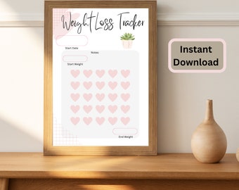Weight Loss Tracker / Journal / Printable / Journey /8 Week ...