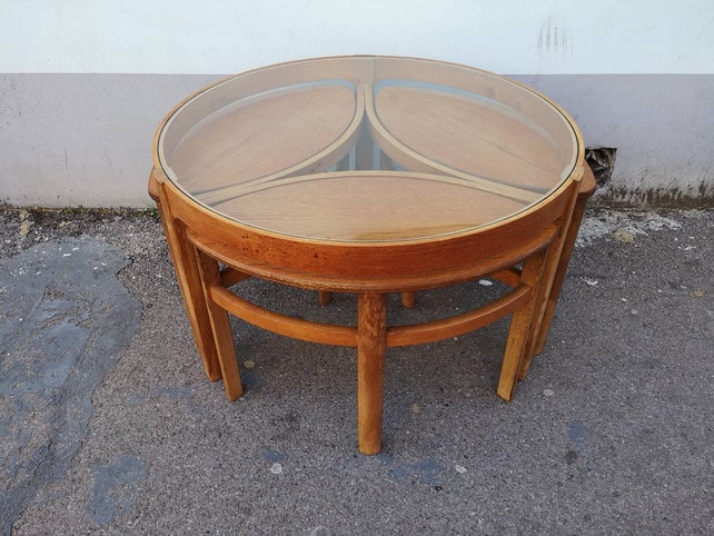 Sold 1960 S Nest Of Coffee Tables By Nathan In Teak Sold 1960 S Nest Of Coffee Tables By Nathan In Teak Vintage Retro Mid Century