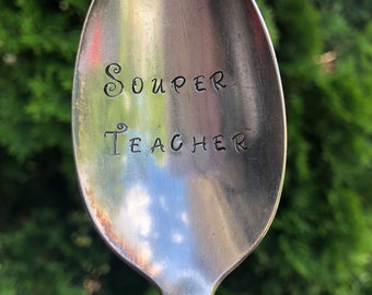 Souper Teacher vintage Cuillère à soupe plaquée argent