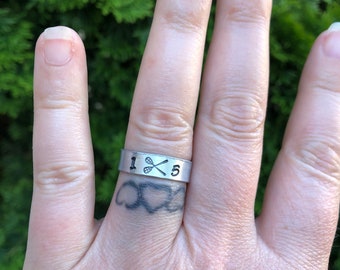 Custom hand stamped Rings