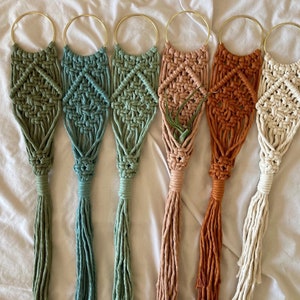 Macrame Air Plant Hanger | Modern Macrame Air Plant Holder