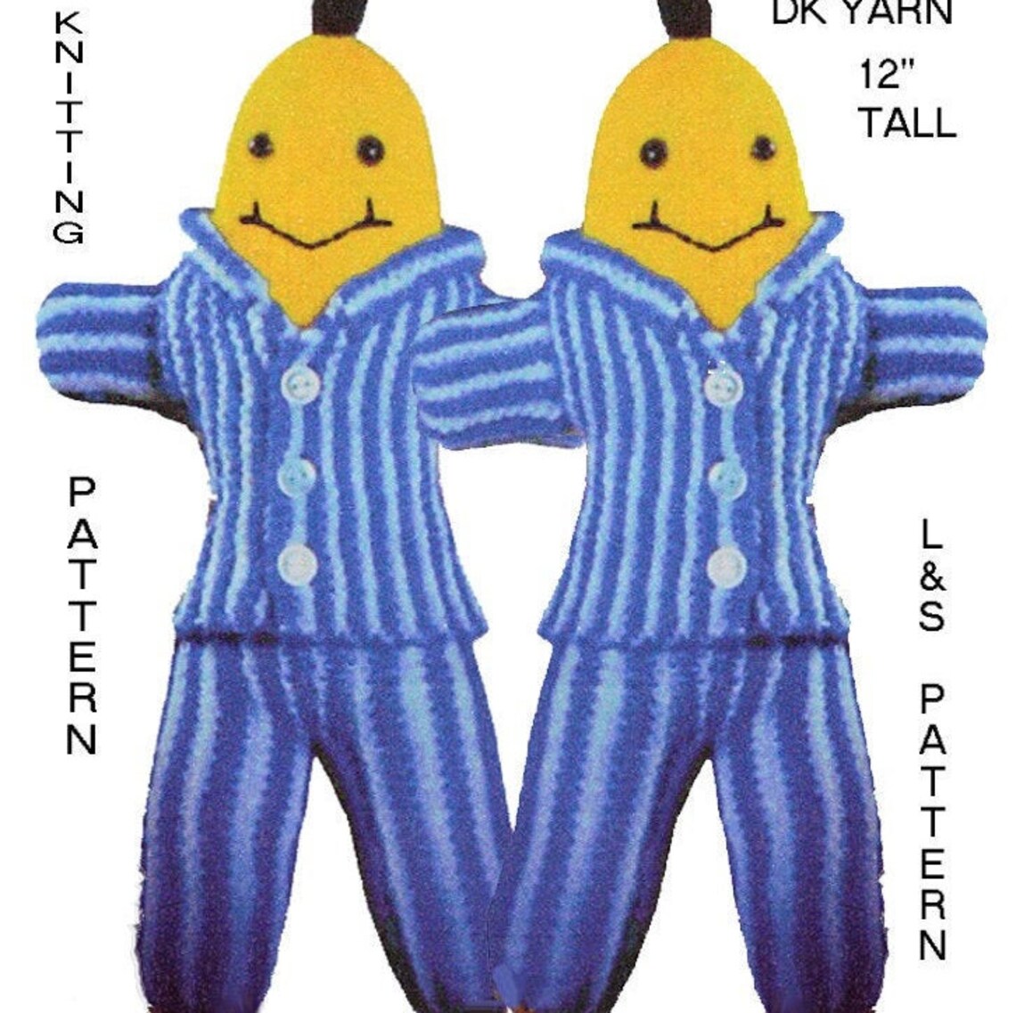 12 Bananas in Pyjamas Toy to Knit in DK Yarn Etsy UK