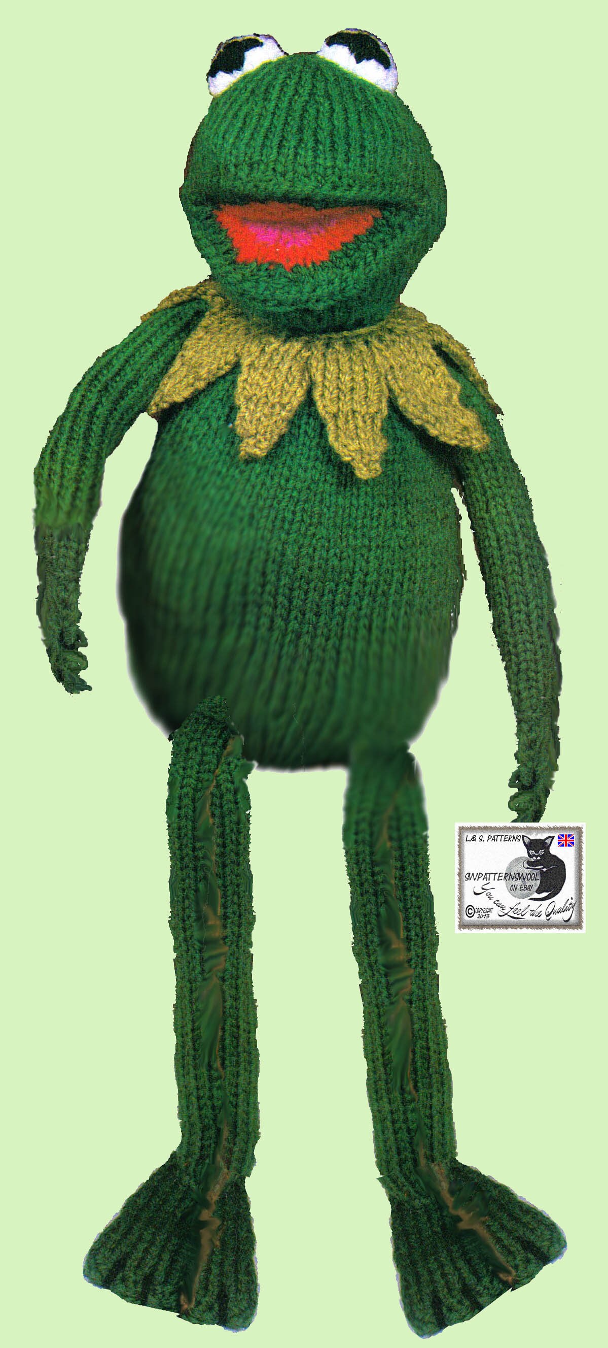 This is a Knitting Pattern pdf. File to Knit 15 Kermit Etsy UK