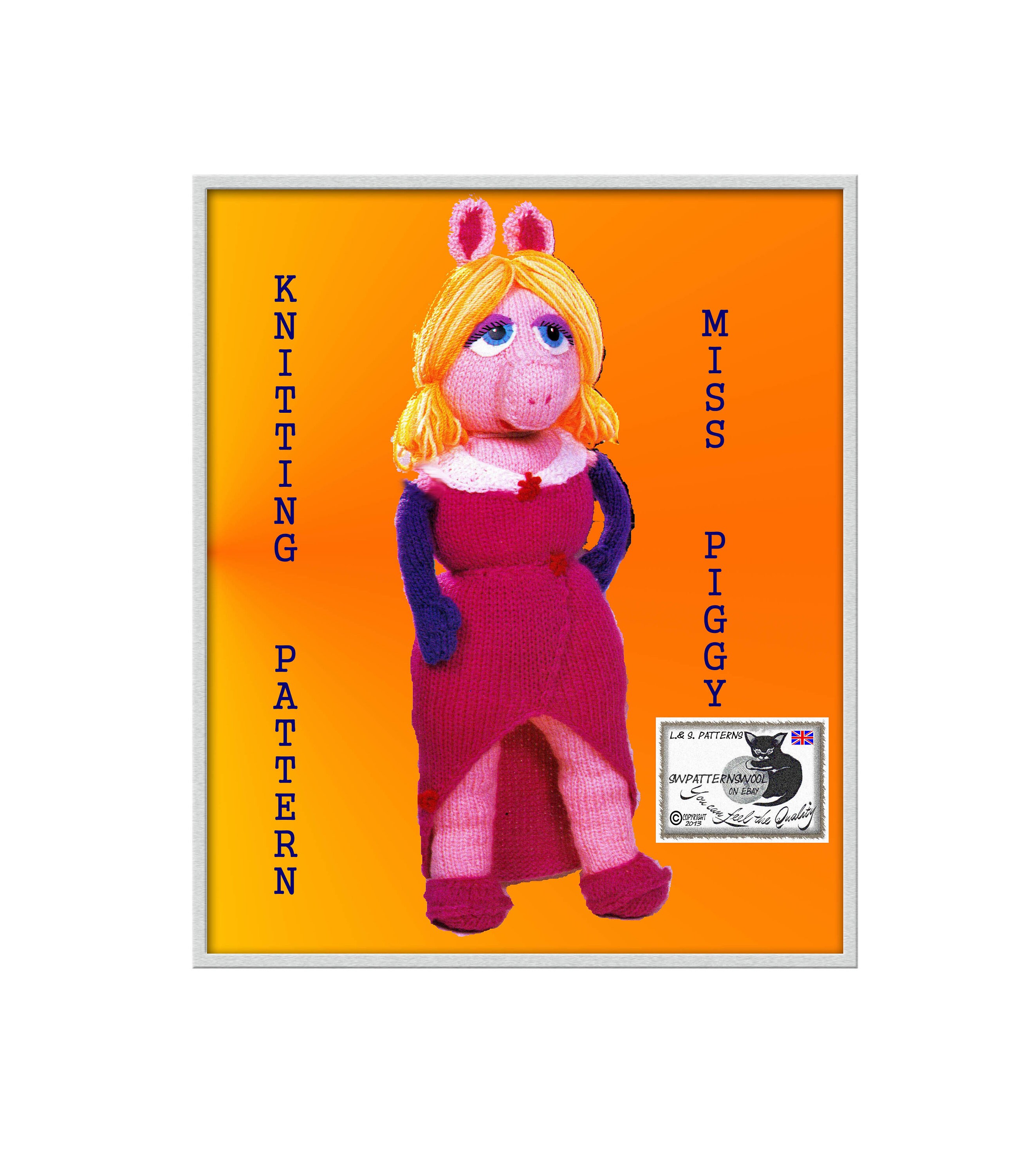 19 Tall Miss Piggy Toy / Doll to Knit in DK Yarn Etsy UK