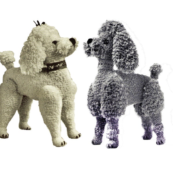 Lovely Poodle Dog to knit./ Make.  PDF. File Knitting Pattern