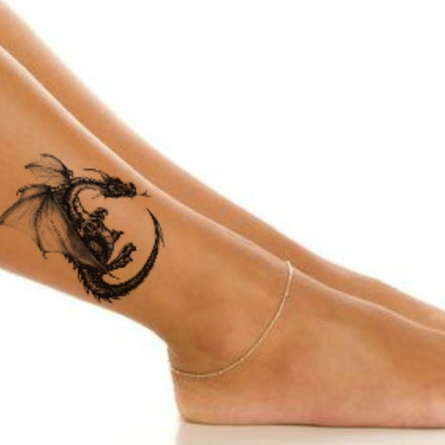 Temporary Tattoo Dragon Waterproof Ultra Thin Realistic Fake Etsy