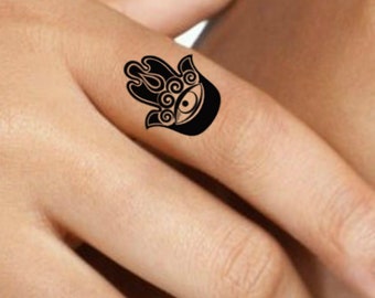 Hamsa Hand Temporary Tattoo 4 Finger Fatima Tattoos