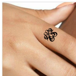 Finger Tattoo 4 Black Mini Temporary Tattoos Waterproof