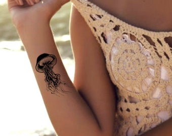 Jelly Fish Temporary Tattoo Waterproof