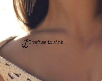 Refuse Sink Tattoo Etsy
