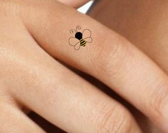 Temporary Tattoo 6 Bumble Bee Ultra Thin Realistic Waterproof Fake Tattoos