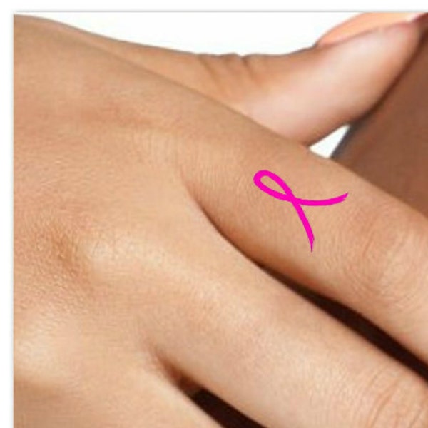 Breast Cancer Temporary Tattoos Etsy