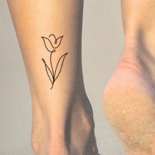 Tulip Temporary Tattoo 2 Tulips Flower Small Ultra Thin - Etsy Tulip Temporary Tattoo 2 Tulips Flower Small Ultra Thin - Etsy