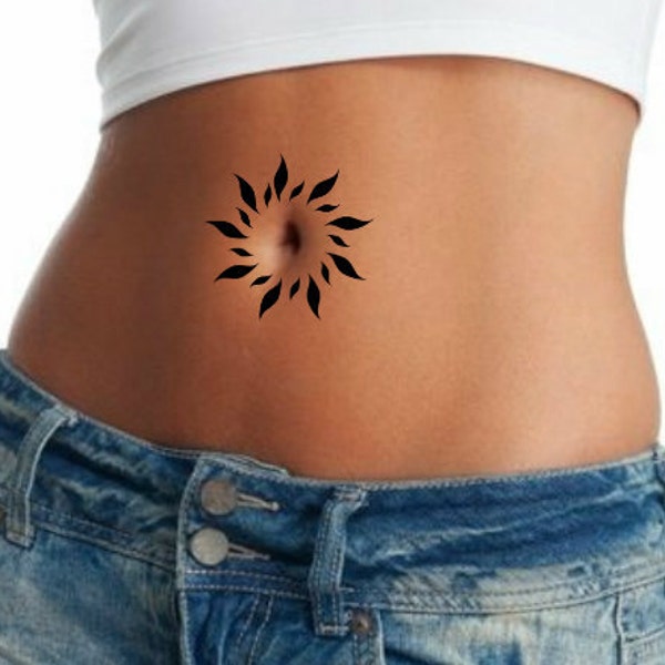 Temporary Tattoo Bellybutton Tattoo Ultra Thin Fake Tattoo Waterproof