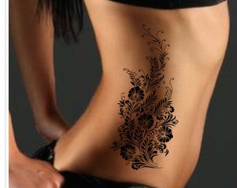 Temporary Tattoo Flower Fake Tattoo Thin Durable