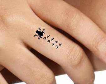 Temporary Tattoo 4 Frog Finger Tattoos Waterproof Realistic  Fake Tattoos
