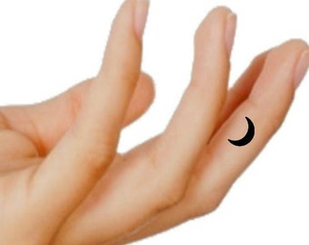 Moon Temporary Tattoo 5 Mini Finger Tattoos