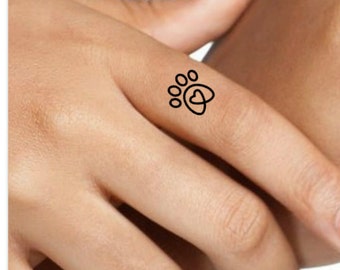pics Love Heart Dog Paw Tattoo paw heart tattoo etsy